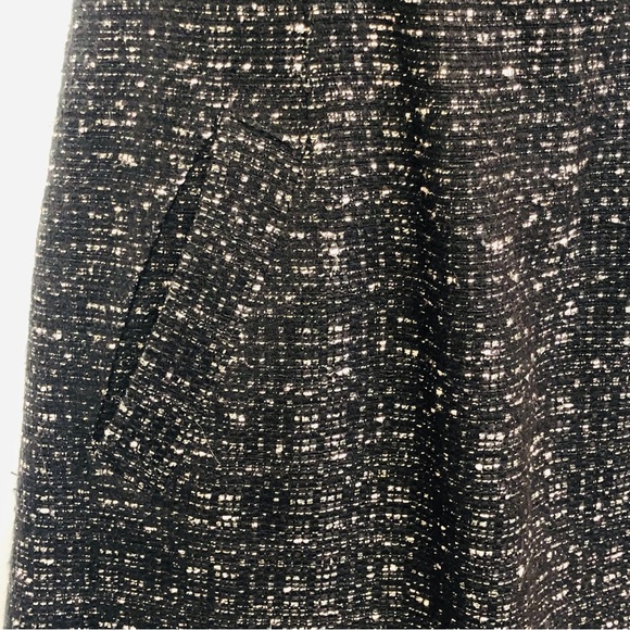 Banana Republic Black Boucle Tweed Fit & Flare Jumper - Picture 8 of 16